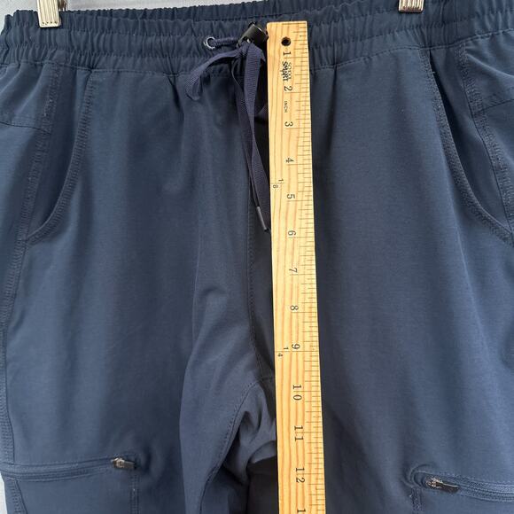 Eddie Bauer Pants Size 6 Blue Ankle Fleece Lined Cargo Pull On Jogger Athleisure - Picture 15 of 16